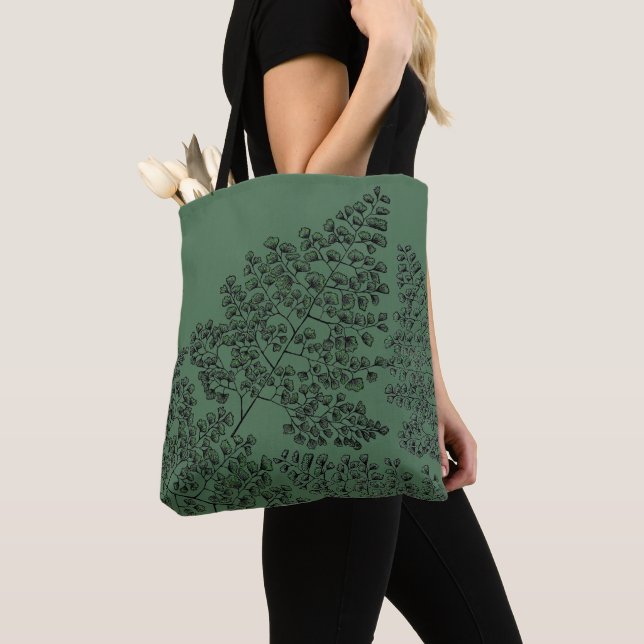 Maidenhair Fern Tote Bag (Close Up)