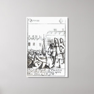 Maids of Taunton Kneeling before Duke of Canvas Print