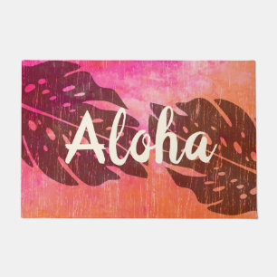 Maikai Hawaiian Monstera Leaf Tie-Dye Blend Aloha Doormat