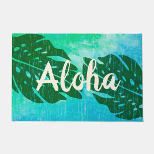 Maikai Hawaiian Monstera Leaf Tie-Dye Blend Aloha Doormat