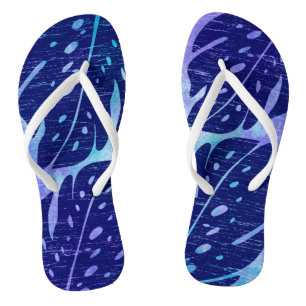 Maikai Hawaiian Monstera Leaf Tie-Dye Blend Jandals