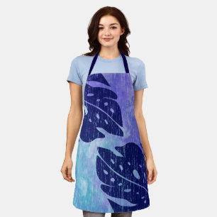 Maikai Hawaiian Monstera Leaf Tie-Dye Purple Apron