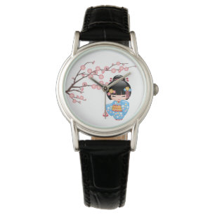 Maiko Kokeshi Doll - Cute Japanese Geisha Girl Watch