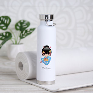Maiko Kokeshi Doll - Cute Japanese Geisha Girl Water Bottle