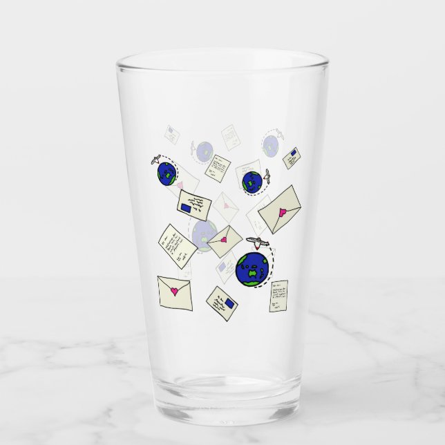 Mail Around The World Glass (Front)