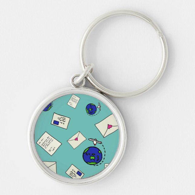 Mail Around The World Key Ring (Front)