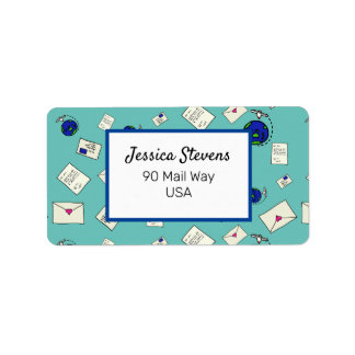 Mail Around The World Label