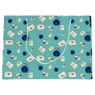 Mail Around The World Large Gift Bag