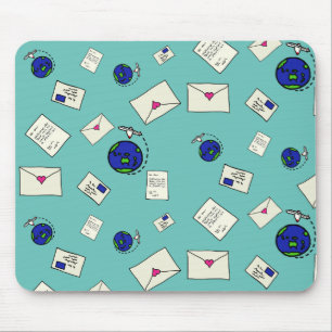 Mail Around The World Mouse Pad