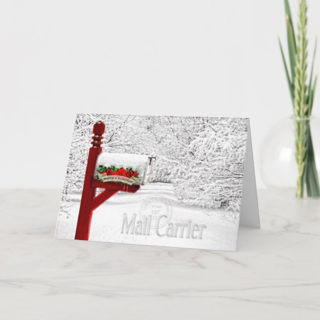 Mail Carrier / Postal Worker Christmas Holiday Card (Front)
