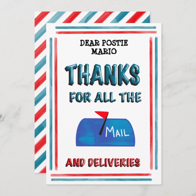 Mail Carrier | Postie Thank You For All The Mail (Front/Back)