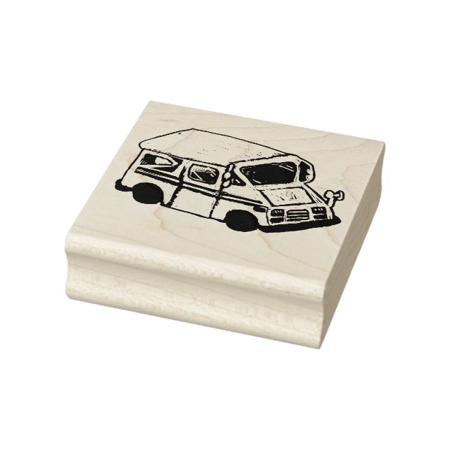 Mail Carrier Vehicle                               Rubber Stamp (Stamp)