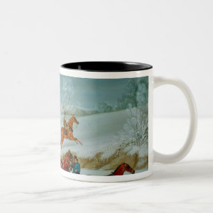 Mail Coach in the Snow Two-Tone Coffee Mug