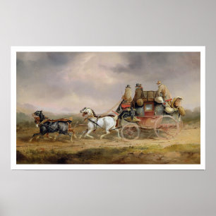 Mail Coaches on the Road: The Louth-London Royal M Poster