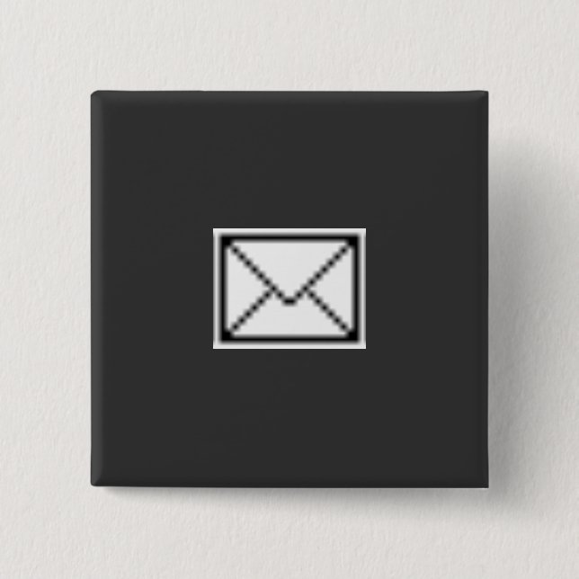 Mail Icon novelty 15 Cm Square Badge (Front)
