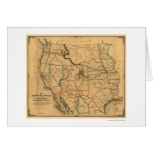 Mail Route Railroad Map 1859