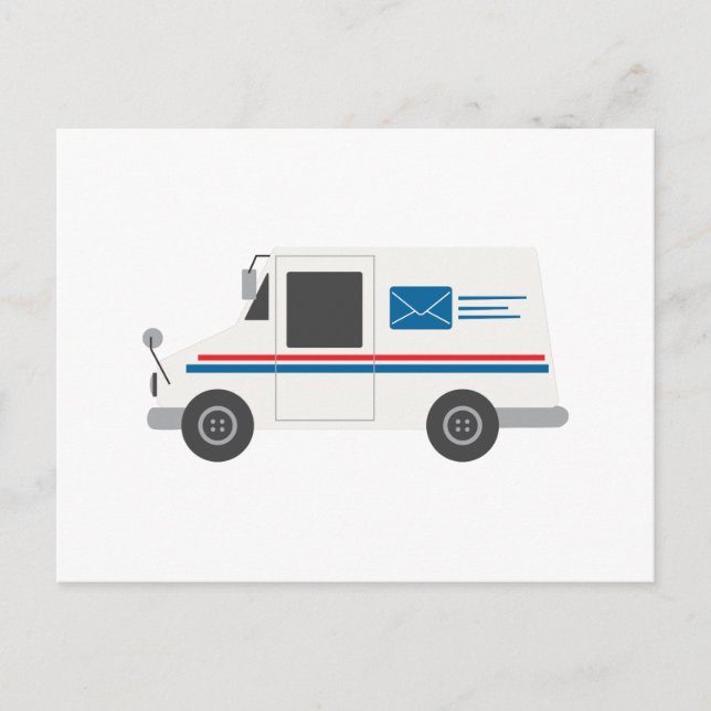 Mail Truck Postcard (Front)
