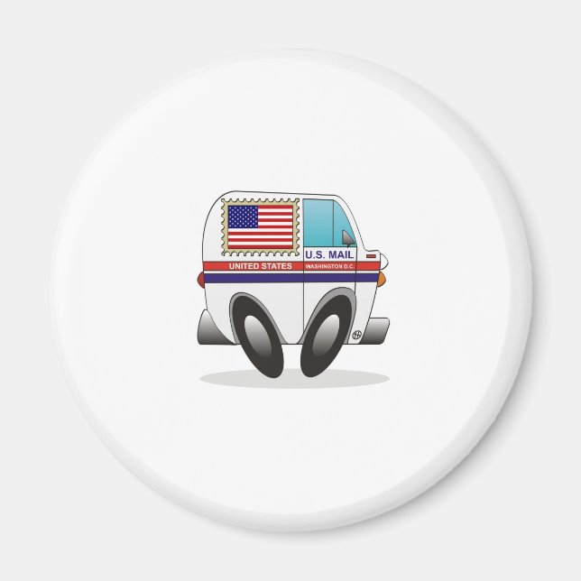 Mail Truck UNITED STATES Magnet (Front)