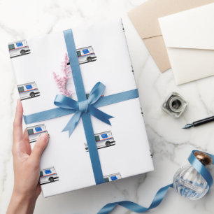 Mail Van Special Delivery Boys Birthday Wrapping Paper