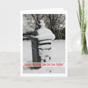 Mailbox in Snow - New Address Announcement