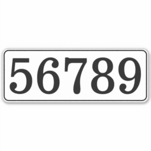 Mailbox number template vinyl sticker