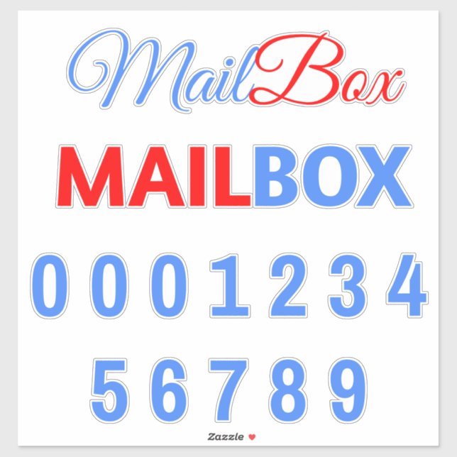 Mailbox Phrase With Numbers (Sheet)