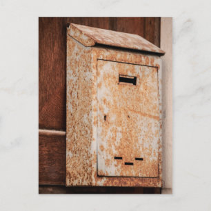 Mailbox rusty outdoors postcard