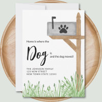 Mailbox We've Moved Dog Moving Announcement