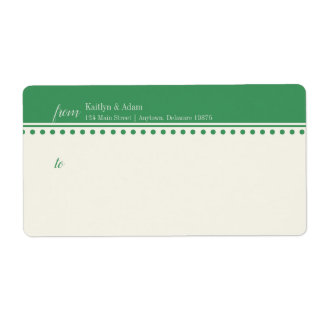 Mailing Label for Wedding Invitations, Green