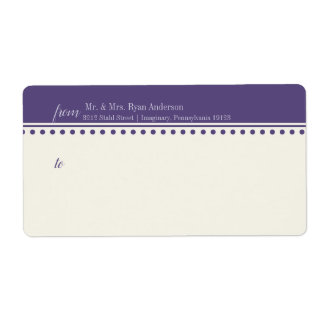 Mailing Label for Wedding Invitations, Purple