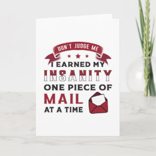 Mailman Day Postman Post Job Delivery Gift Idea Card