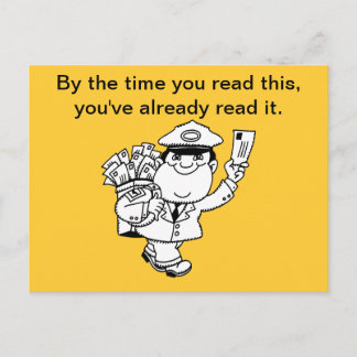 Mailman Humour - By The Time You Read This ... Postcard