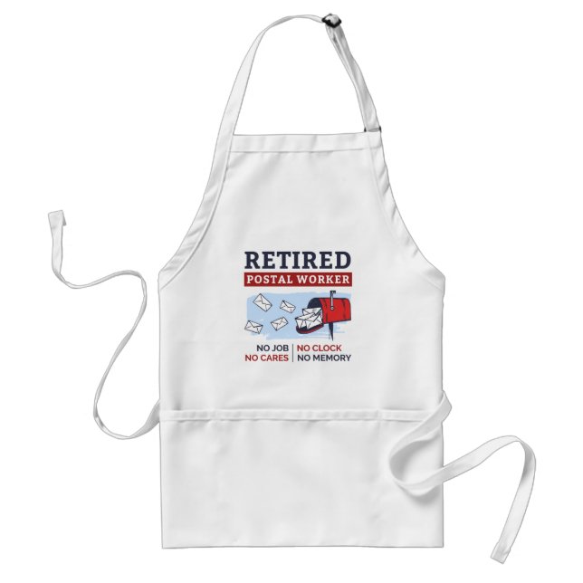 Mailman Retirement Retired Postal Worker Standard Apron (Front)