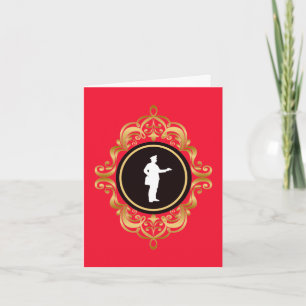 Mailman Silhouette Customise Greeting Card