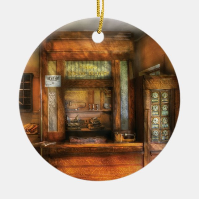 Mailman - The Post Office Ceramic Tree Decoration (Front)