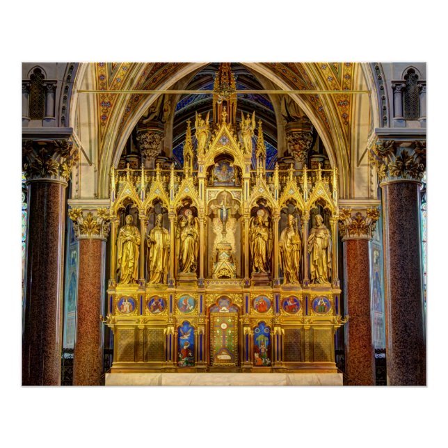 Main Altar In Votivkirche, Vienna Austria Poster (Front)