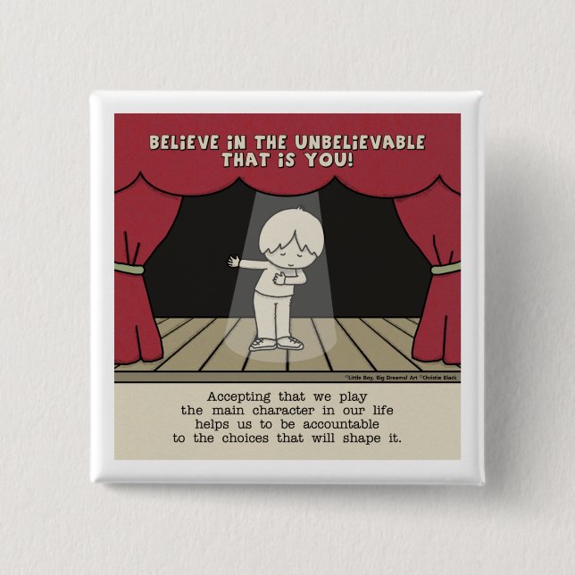 Main Character 15 Cm Square Badge (Front)