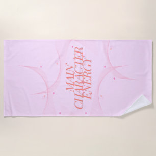 Main Character Energy Beach Towel