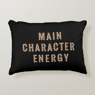 Main Character Energy Black Lumbar Pillow
