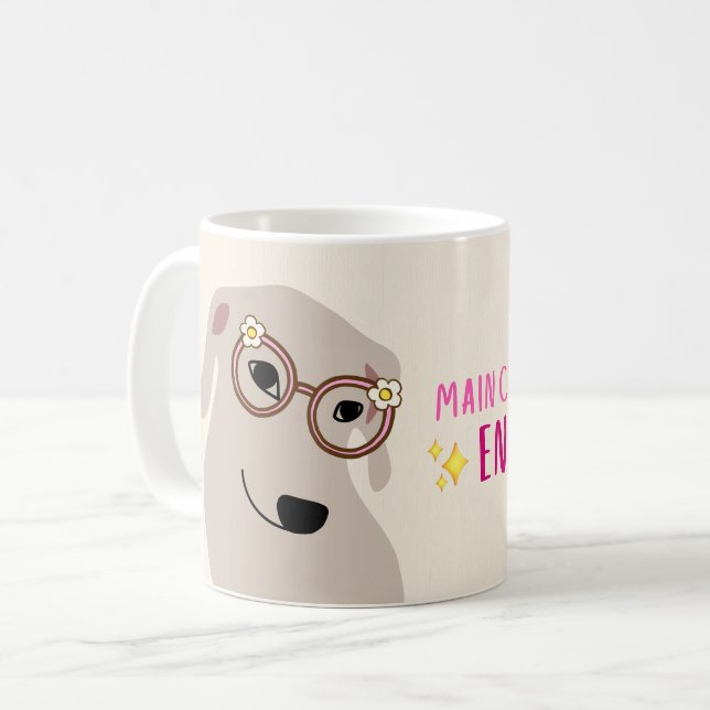 Main Character Energy Cute Dog Glasses Mug (Front Left)