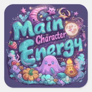 Main character energy | ExDesigner | Halloween Square Sticker