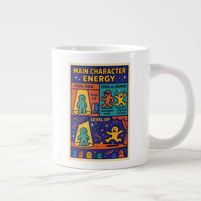Main Character Energy Large Coffee Mug (Right)