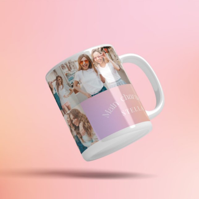 Main character energy pastel aura modern 6 photo coffee mug (Creator Uploaded)
