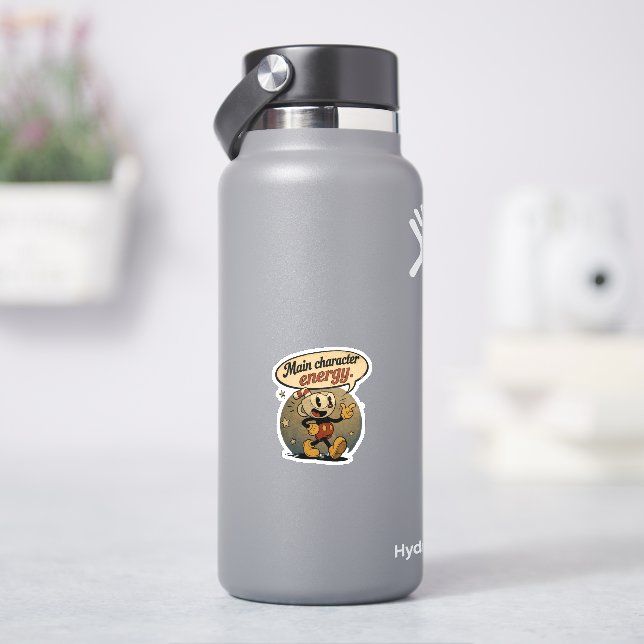 Main Character Energy Retro Cartoon  (HydroFlask)
