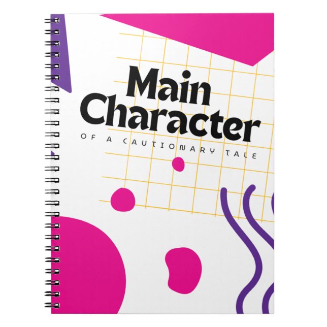 Main Character Pink Purple Notebook (Front)
