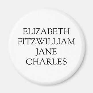 Main Characters from Pride and Prejudice Magnet