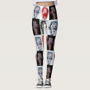 Main Coon Pop Art Collage Funky Trends Leggings