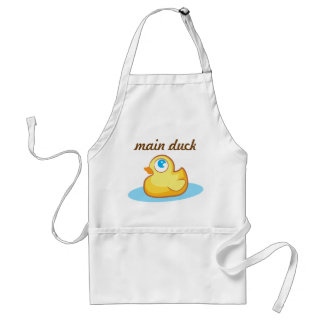 Main duck cook yellow rubber duckie apron