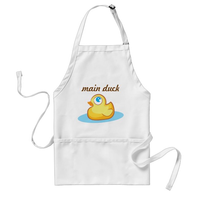 Main duck cook yellow rubber duckie apron (Front)