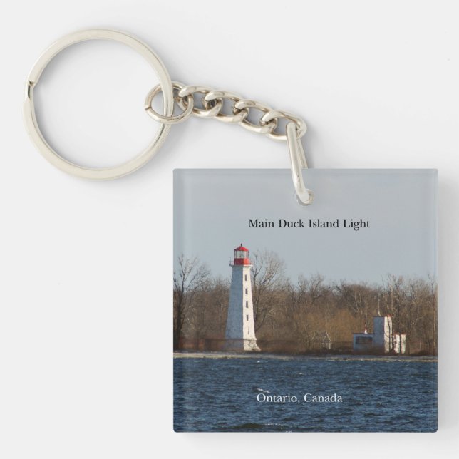 Main Duck Island Light acrylic key chain (Front)